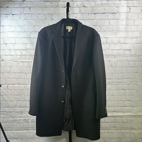 🖤 Open Edit Black Wool Blend Coat - Size L - Picture 1 of 5